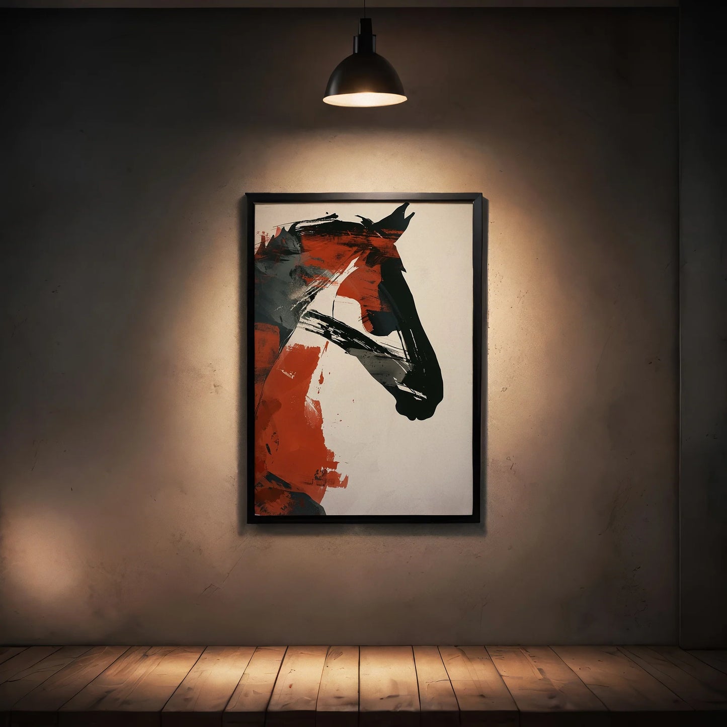 Equine Spirit Abstract Wall Art – Bold Modern Horse Frame