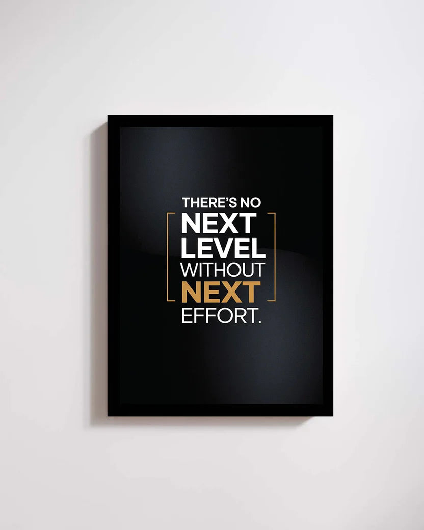 The Effort Standard Wall Art – Modern Motivational Typographic Frame