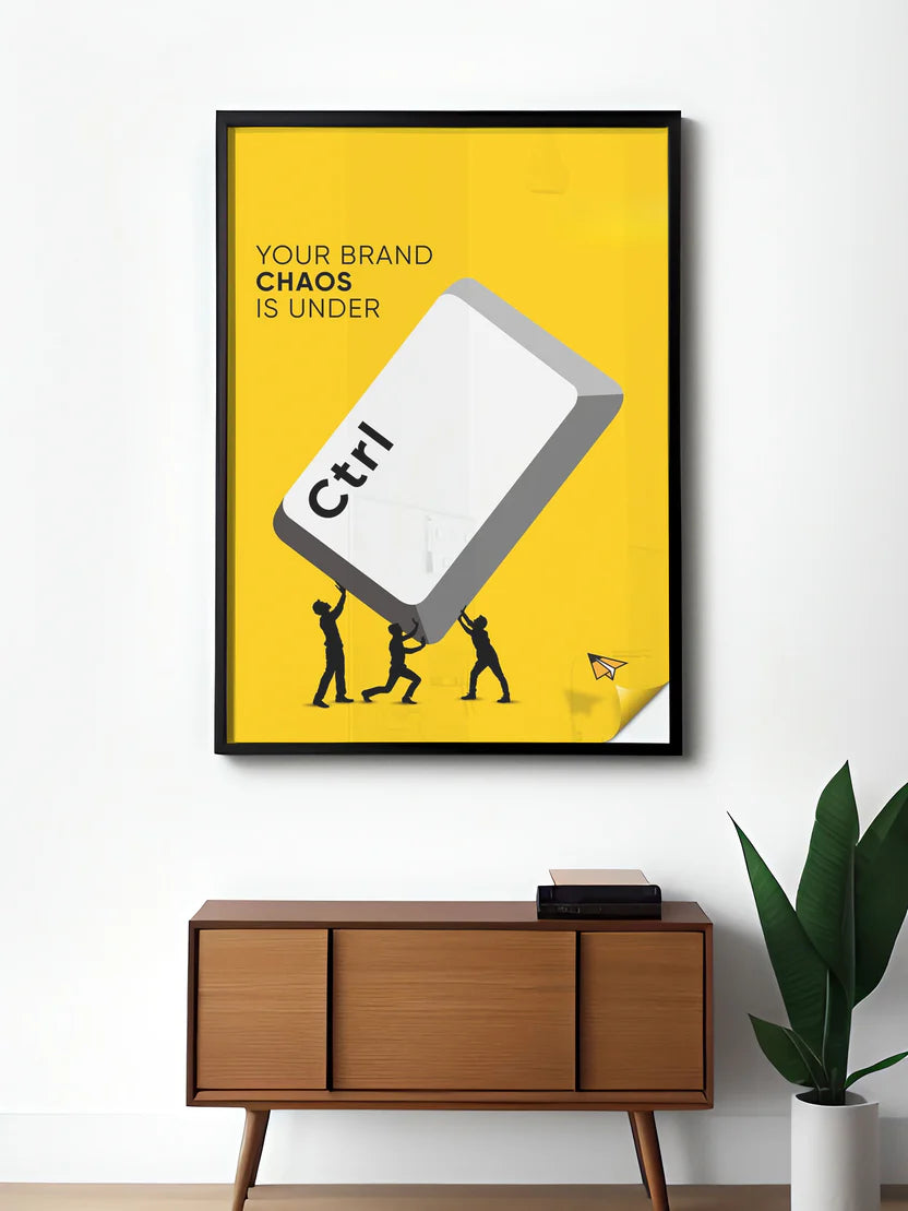 Your Brand Chaos Under Ctrl Wall Art – Bold Modern Typography Frame