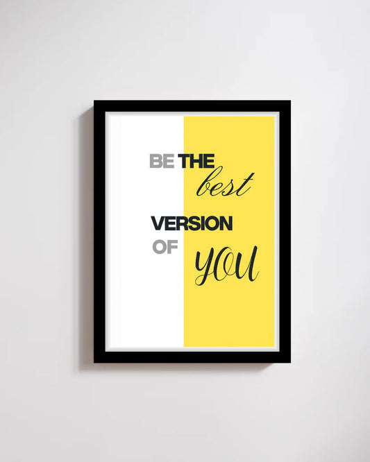 Best Version You Wall Art – Modern Motivational Statement Frame